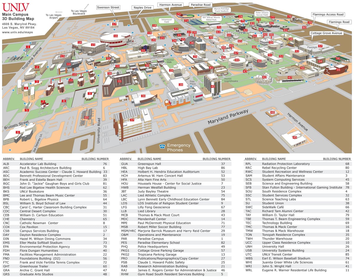 карта на UNLV