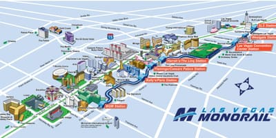 Монорелса Вегас мапа